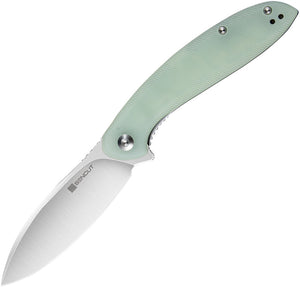 SENCUT San Angelo Pocket Knife Linerlock Jade G10 Folding 9Cr18MoV Blade 210032