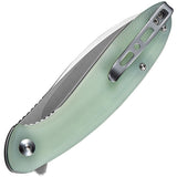 SENCUT San Angelo Pocket Knife Linerlock Jade G10 Folding 9Cr18MoV Blade 210032