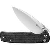 SENCUT Sachse Folding Knife Button Lock Black Micarta 9Cr18MoV 210071