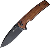 SENCUT Sachse Button Lock Guibourtia Wood Folding 9Cr18MoV Pocket Knife 210076