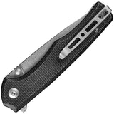 SENCUT Crowley Pocket Knife Button Lock Black Micarta Folding D2 Steel Blade 210122