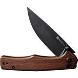 SENCUT Crowley Button Lock Guibourtia Wood Folding D2 Steel Pocket Knife 210125