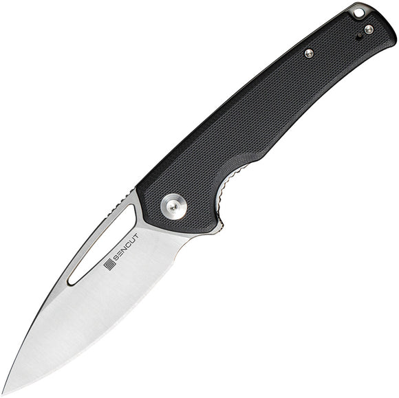 SENCUT Mims Linerlock Black G10 Folding 9Cr18MoV Drop Pt Pocket Knife 210131