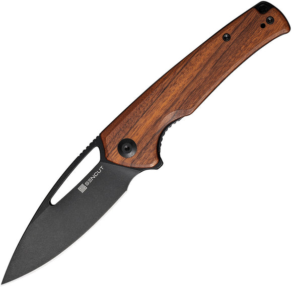 SENCUT Mims Guibourtia Wood Folding 9Cr18MoV Drop Pt Pocket Knife 210134