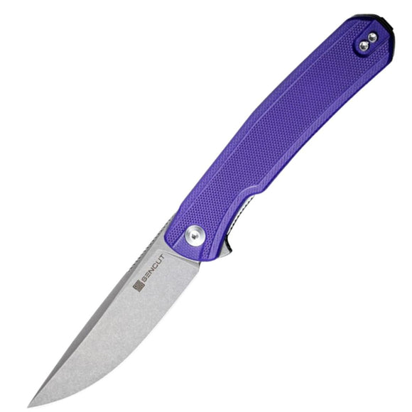 SENCUT Scitus Linerlock Purple G10 Folding D2 Steel Drop Pt Pocket Knife 210422