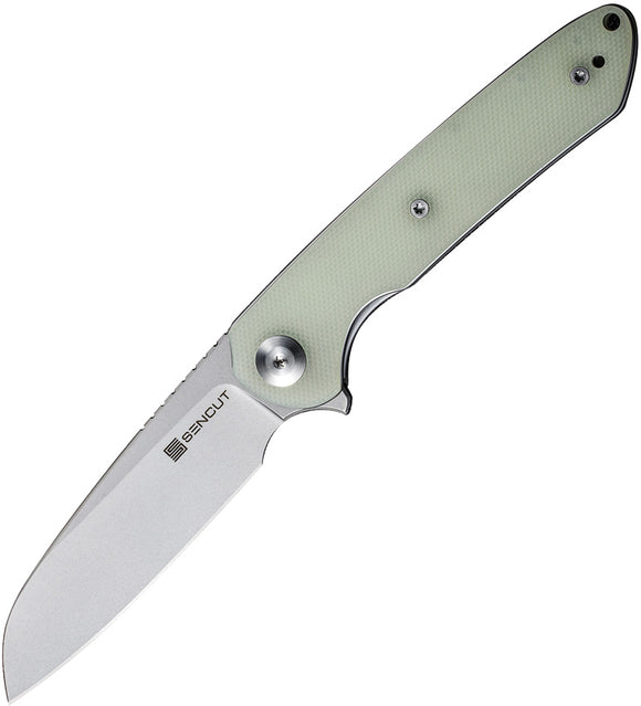 SENCUT Kyril Linerlock Jade G10 Folding 9Cr18MoV Sheepsfoot Pocket Knife 220012