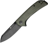 SENCUT Fritch Linerlock Green Micarta Folding 9Cr18 Spey Pt Pocket Knife 220141