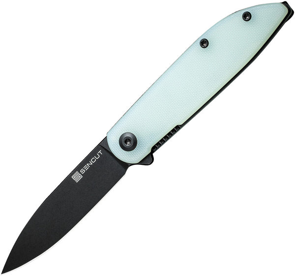 SENCUT BocII II Linerlock Jade G10 Folding D2 Steel Drop Pt Pocket