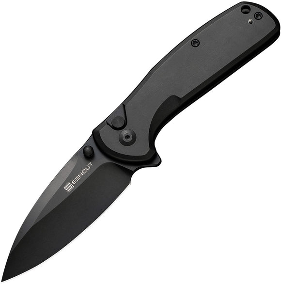 SENCUT ArcBlast Button Lock Black Aluminum Folding 9Cr18MoV Pocket Knife 22043B1
