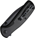 SENCUT ArcBlast Button Lock Black Aluminum Folding 9Cr18MoV Pocket Knife 22043B1