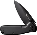 SENCUT ArcBlast Button Lock Black Aluminum Folding 9Cr18MoV Pocket Knife 22043B1