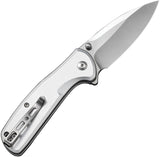 SENCUT ArcBlast Button Lock Gray Aluminum Folding 9Cr18MoV Pocket Knife 22043B2