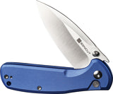 SENCUT ArcBlast Button Lock Blue Aluminum Folding 9Cr18MoV Pocket Knife 22043B3