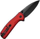 SENCUT ArcBlast Button Lock Red Aluminum Folding 9Cr18MoV Pocket Knife 22043B4