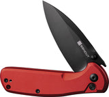 SENCUT ArcBlast Button Lock Red Aluminum Folding 9Cr18MoV Pocket Knife 22043B4