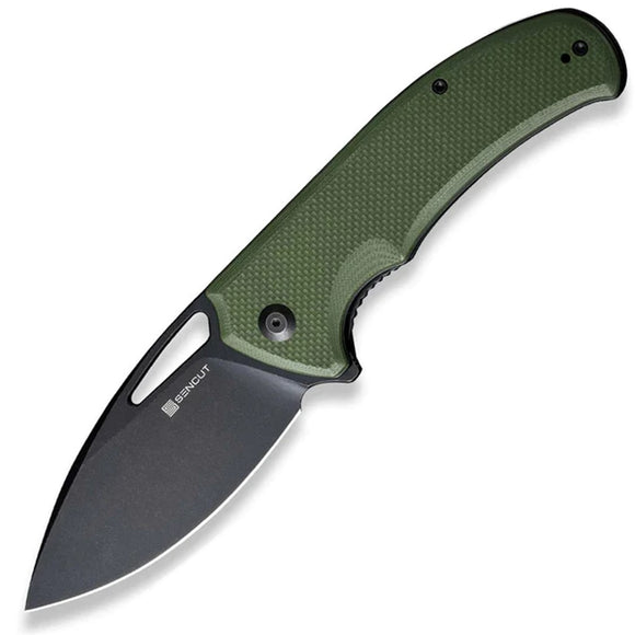 SENCUT Phantara Linerlock Green G10 Folding 9Cr18MoV Drop Pt Pocket Knife 230143