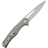 SENCUT Citius Linerlock Tan G10 Folding 9Cr18MoV Drop Point Pocket Knife 01B