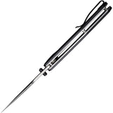 SENCUT Actium Pocket Knife Linerlock Black G10 Folding Satin D2 Steel Blade 02B