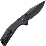 SENCUT Actium Pocket Knife Linerlock Black G10 Folding Stonewash D2 Steel 02C