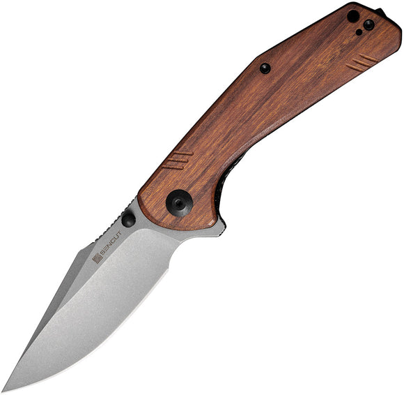 SENCUT Actium Linerlock Cuibourtia Wood Folding D2 Steel Pocket Knife 02F