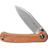 SENCUT Scepter Pocket Knife Linerlock Brown Micarta Folding 9Cr18MoV Blade 03D