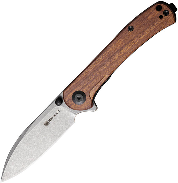SENCUT Scepter Linerlock Cuibourtia Wood Folding 9Cr18MoV Pocket Knife 03H