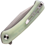 SENCUT Snap Pocket Knife Linerlock Jade G10 Folding 9Cr18MoV Clip Pt Blade 05CV1