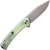 SENCUT Snap Pocket Knife Linerlock Jade G10 Folding 9Cr18MoV Clip Pt Blade 05CV1