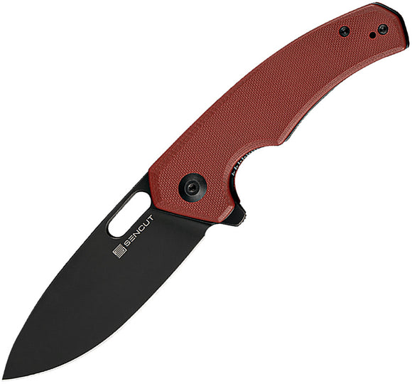 SENCUT Acumen Pocket Knife Linerlock Burgundy G10 Folding 9Cr18MoV Blade 06B
