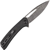 SENCUT Honoris Folding Knife Linerlock Black G10 Damascus Clip Point Blade 07C