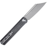 SENCUT Bronte Pocket Knife Linerlock Black Micarta Folding 9Cr18MoV Blade 08A