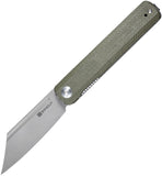 SENCUT Bronte Pocket Knife Linerlock Green Micarta Folding 9Cr18MoV Blade 08B