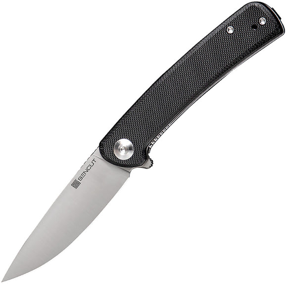 SENCUT Neches Pocket Knife Linerlock Black G10 Folding 10Cr15CoMoV Blade 09A