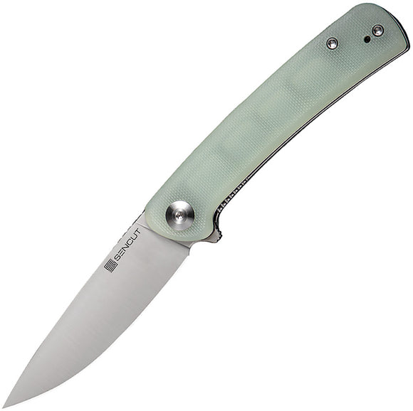 SENCUT Neches Pocket Knife Linerlock Jade G10 Folding 10Cr15CoMoV Blade 09B