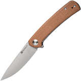 SENCUT Neches Linerlock Brown Micarta Folding 10Cr15CoMoV Pocket Knife 09D