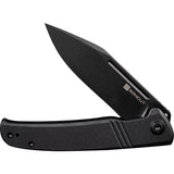 SENCUT Brazoria Folding Knife Linerlock Black G10 D2 Steel Clip Point Blade 12A