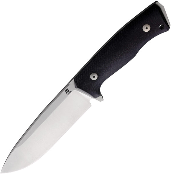 Saturn Knives Titano Black Micarta Sleipner Steel Fixed Blade Knife 04TB