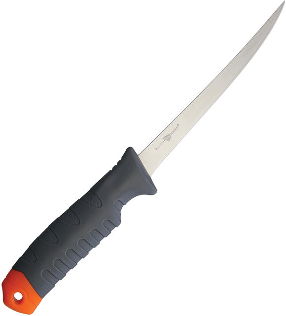 South Bend Gray/Orange Floating Fixed Blade Fillet Knife 6in w/ Sheath 110867
