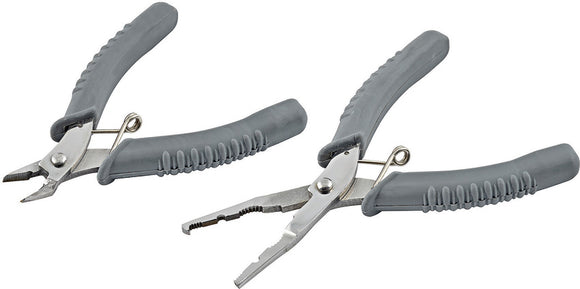 South Bend 2pc Set Gray Wire Cutter & Split Ring Long Nose Pliers 110945