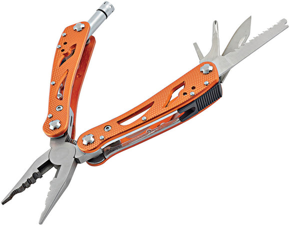 South Bend Orange Aluminum Multi-Tool Pliers Saw Blade Screwdriver 110975