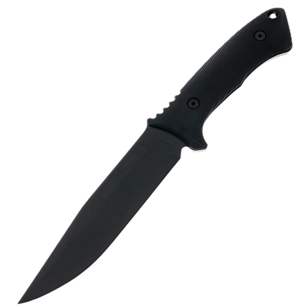 Spartan Blades Harsey Fighter Black 1095 Fixed Blade Knife w/ Sheath S ...