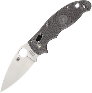 Spyderco Manix 2 Ball Bearing Lock Satin Folding Blade Gray Handle Knife 101PGY2