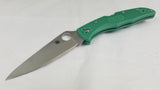 Spyderco Endura 4 Lockback Green Handle Stainless Folding Blade Knife 10FPGR