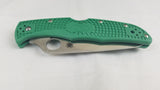 Spyderco Endura 4 Lockback Green Handle Stainless Folding Blade Knife 10FPGR