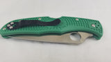 Spyderco Endura 4 Lockback Green Handle Stainless Folding Blade Knife 10FPGR