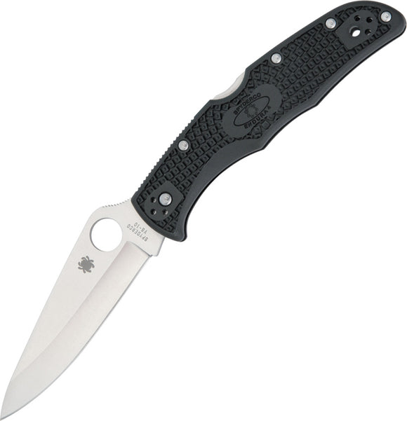 Spyderco Endura 4 Lockback Black FRN Handle Stainless Folding Blade Knife 10PBK