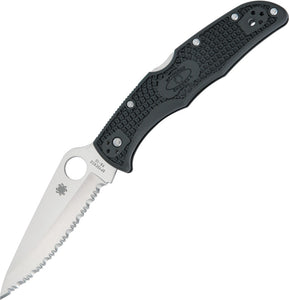 Spyderco Endura 4 Lockback Folding Serrated Blade Black FRN Handle Knife 10SBK