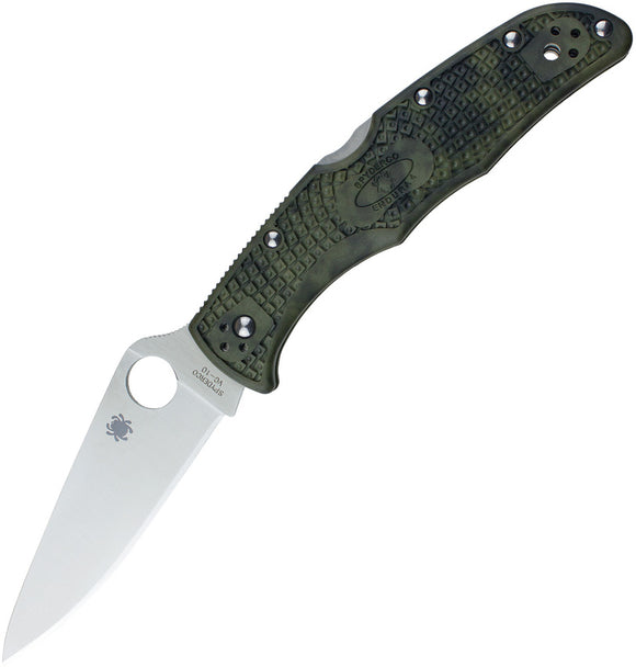 Spyderco Endura 4 Lockback Stainless Folding Blade Green Black Knife 10ZFPGR