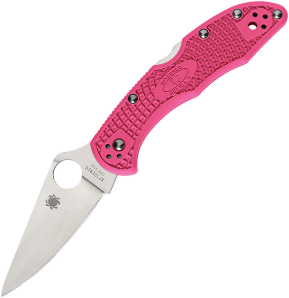 Spyderco Pink Heals Delica FRN Handle S30V Stainless Lockback Knife 11FPPNS30V