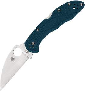 Spyderco Delica 4 Lockback Blue Folding Bohler K390 Wharncliffe Knife 11FPWK390